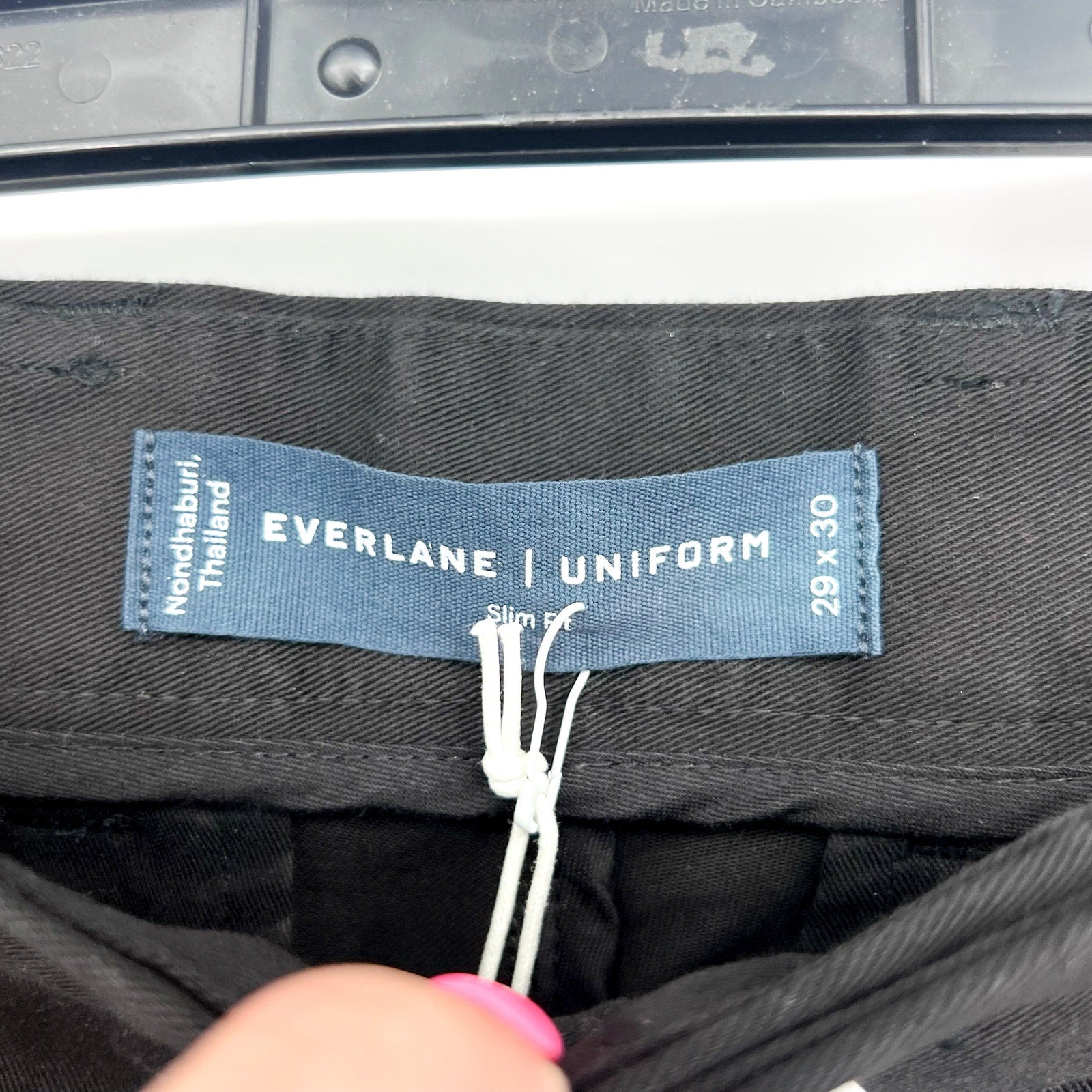 EVERLANE Men's Uniform Performance Chino Pants 29X30 Black Slim Fit NWT