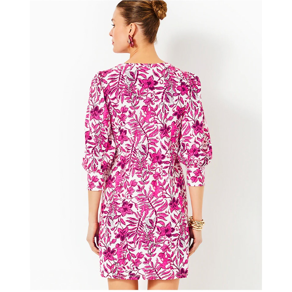 LILLY PULITZER Women's Cass Mini Dress XS Pink Elderflower Blossom NWT