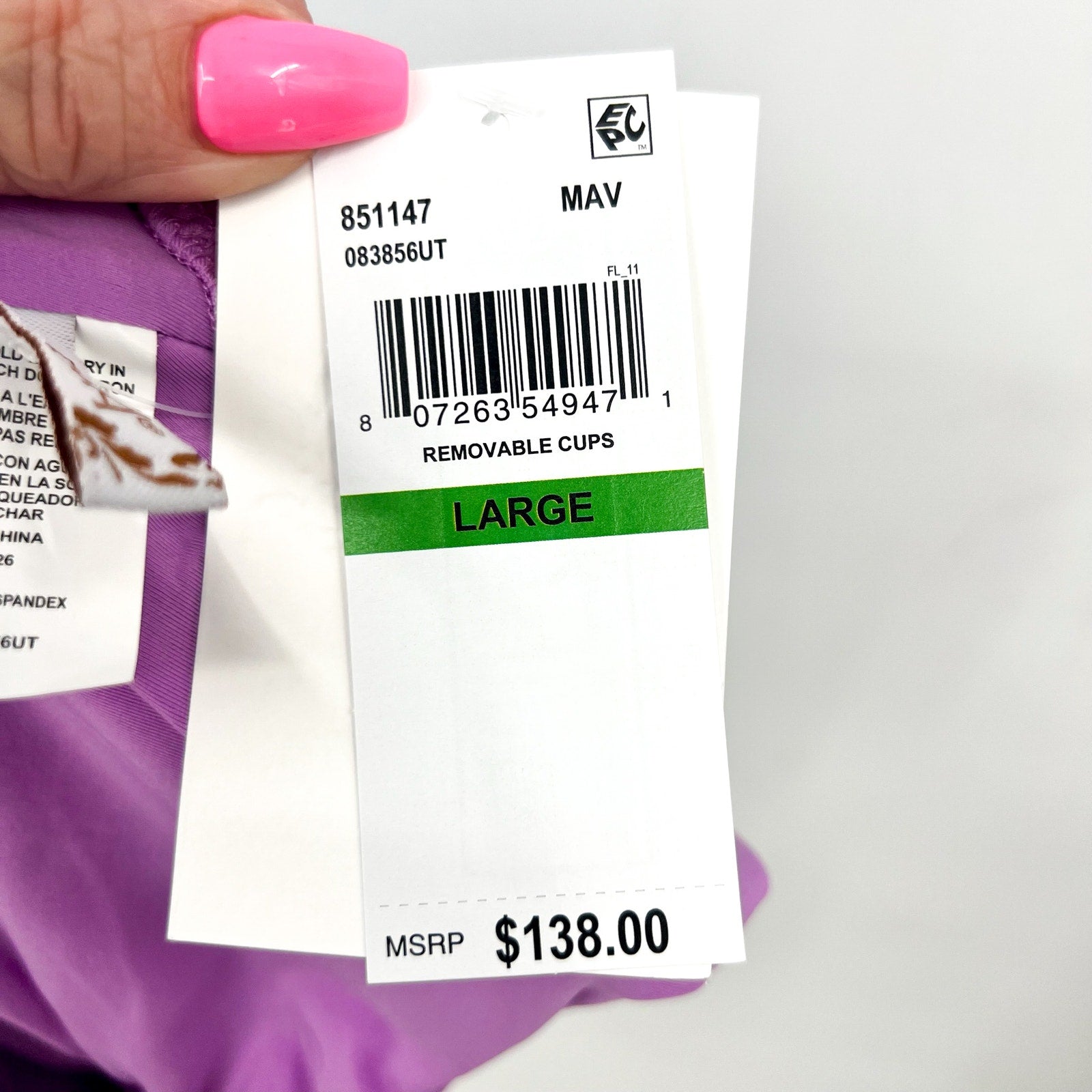 BECCA Women's Color Code V-Wire One Piece Swimsuit Large Malva Purple NWT