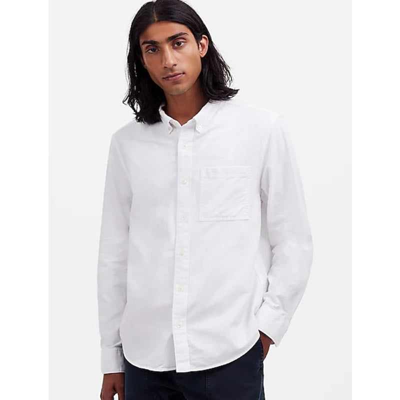 MADEWELL Men's The Vintage-Worn Oxford Shirt XS White Lighthouse NJ710 NWT