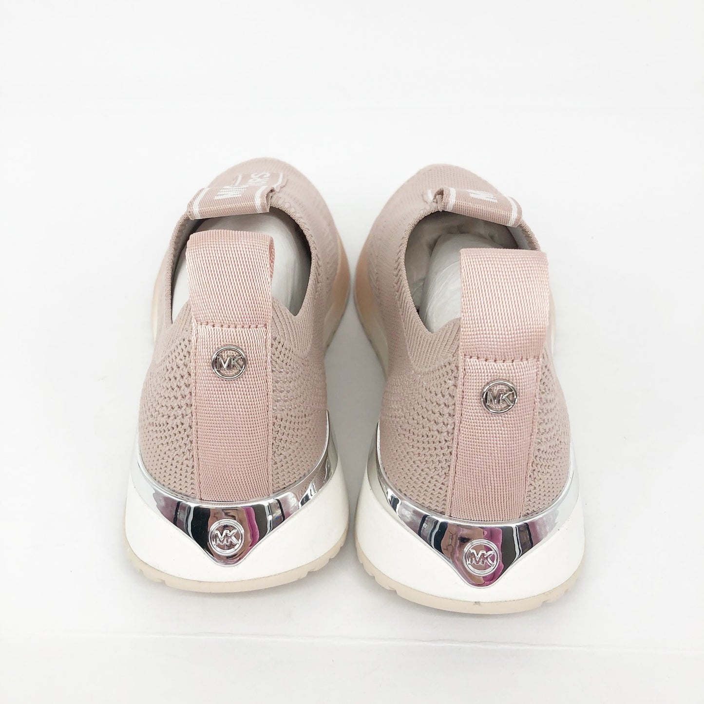 MICHAEL KORS Womens Bodie Mesh Slip-On Sneaker 6 Light Pink Logo Tape NWOB