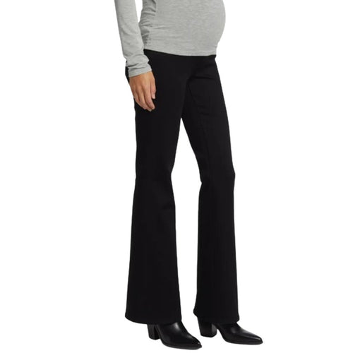 1822 DENIM Maternity Women's Slim Bootcut Jeans Size 10 Black Over Belly NWT