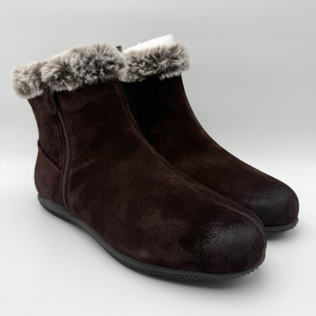 SoftWalk Womens Helena Winter Ankle Boots US 10 WW Brown Suede NIB