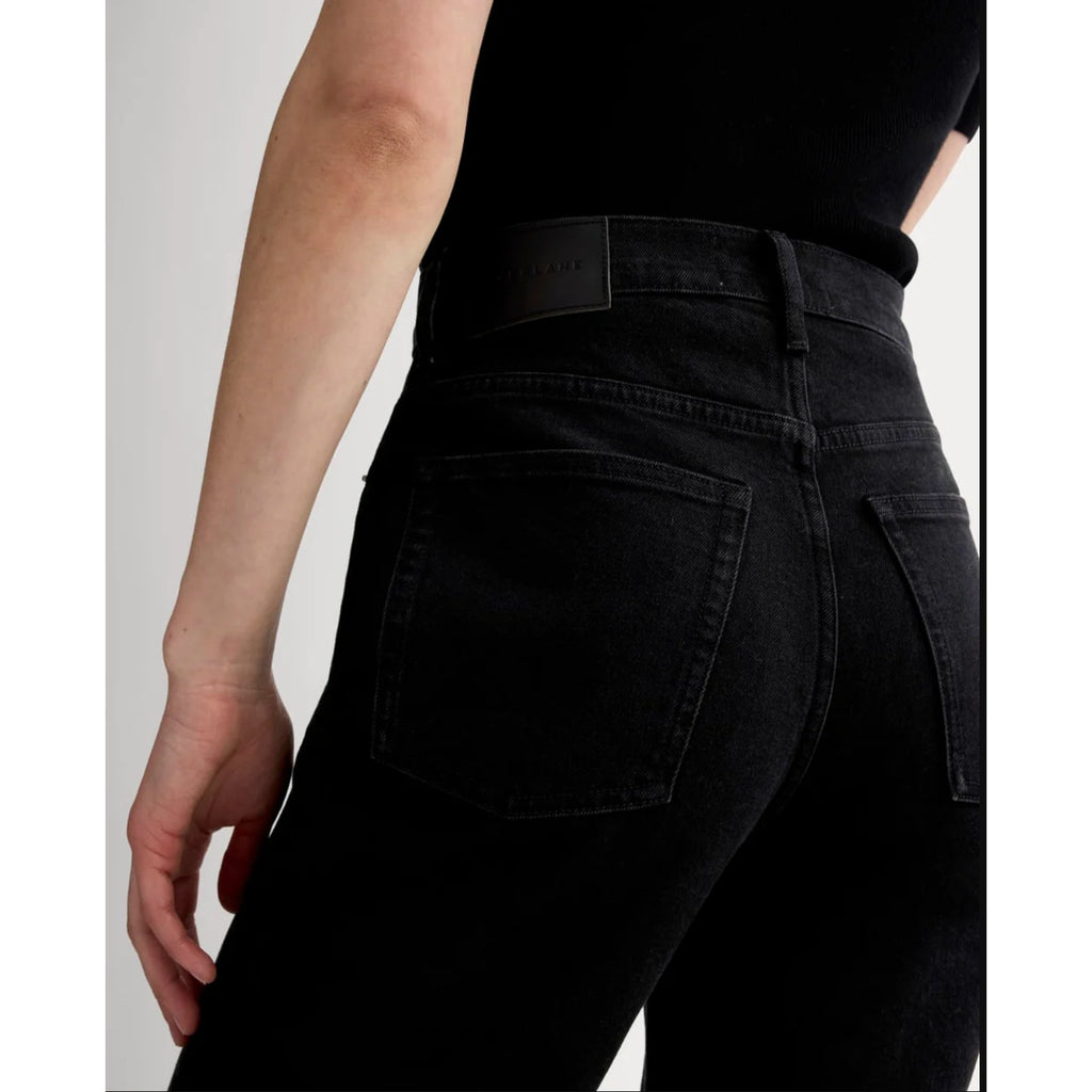 EVERLANE Womens Way-High Jeans 27x29 US 4 LONG Black Straight Organic Cotton NWT