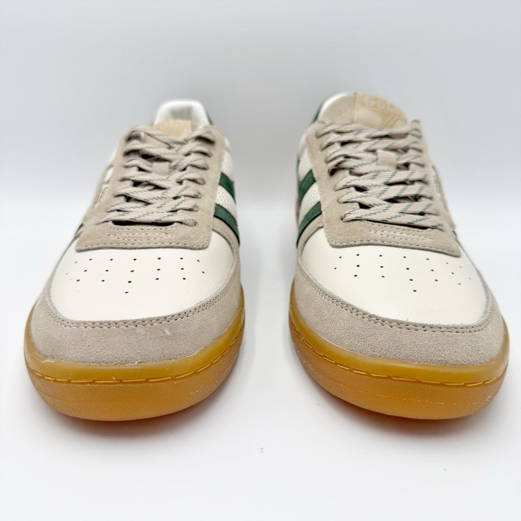 Gola Mens Hawk '83 Low Sneakers US 10.5 EU 43.5 Off White Green Suede NIB