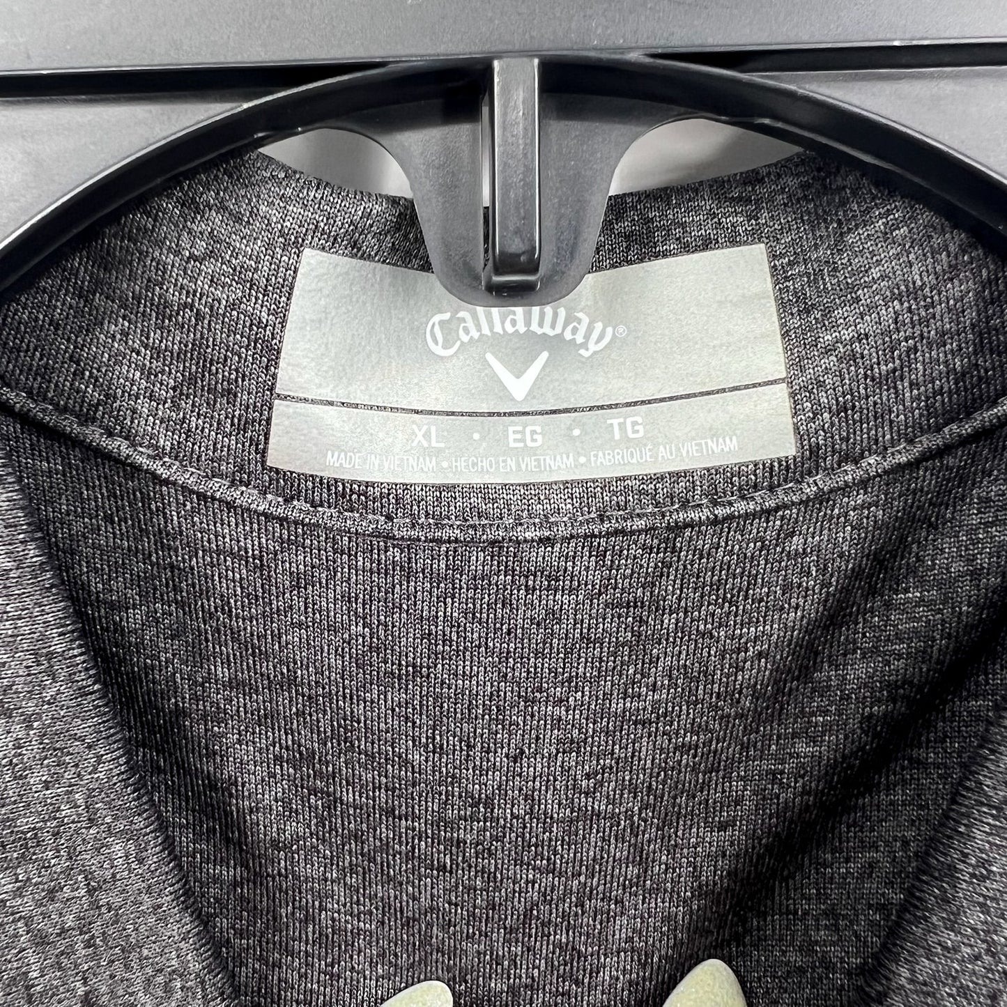 CALLAWAY Women's 1/4 Zip Sleeveless Golf Polo Shirt XL Black Heather NWT