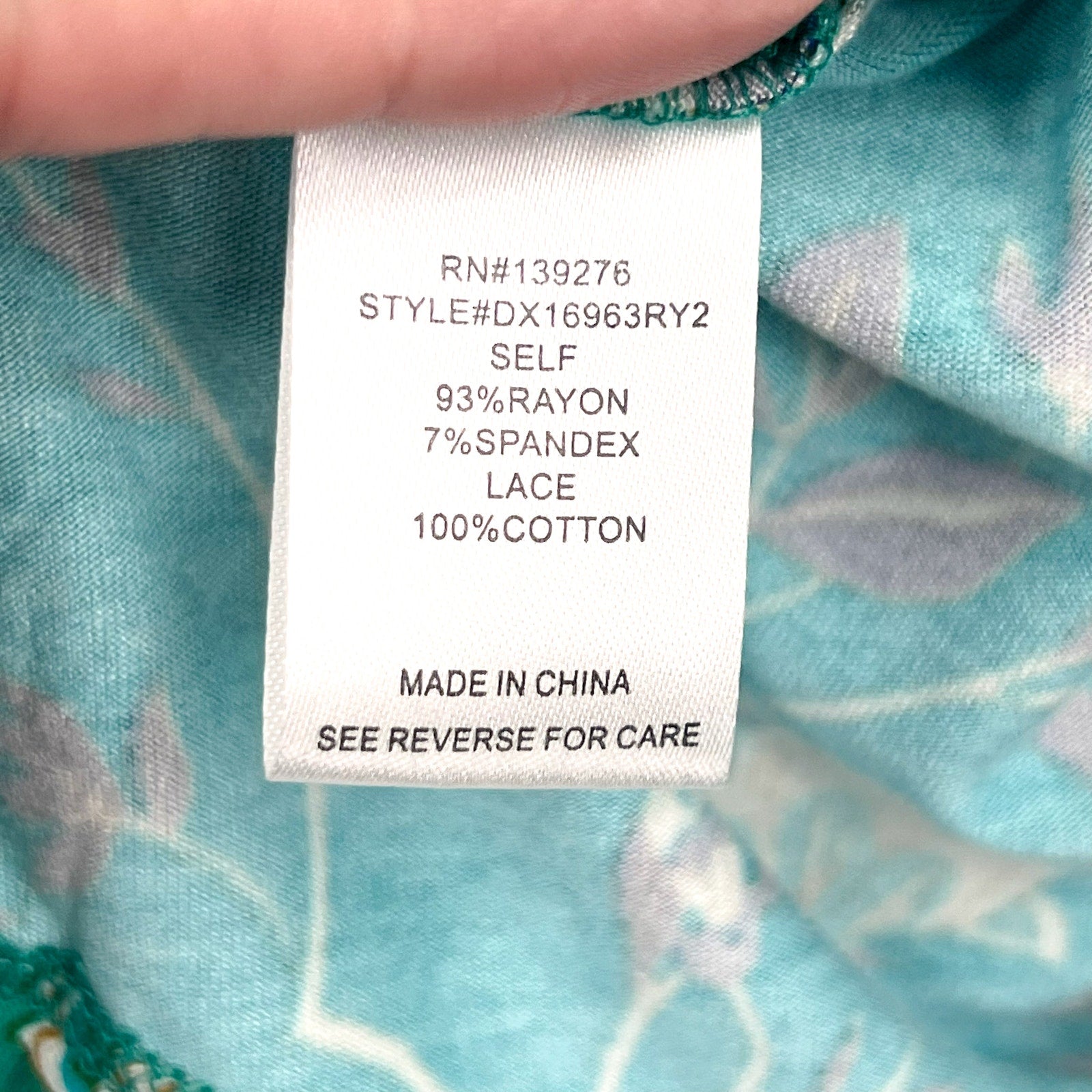 DANIEL RAINN Women's Sleeveless Crochet Lace Top 1X Tropical Green Floral NWT