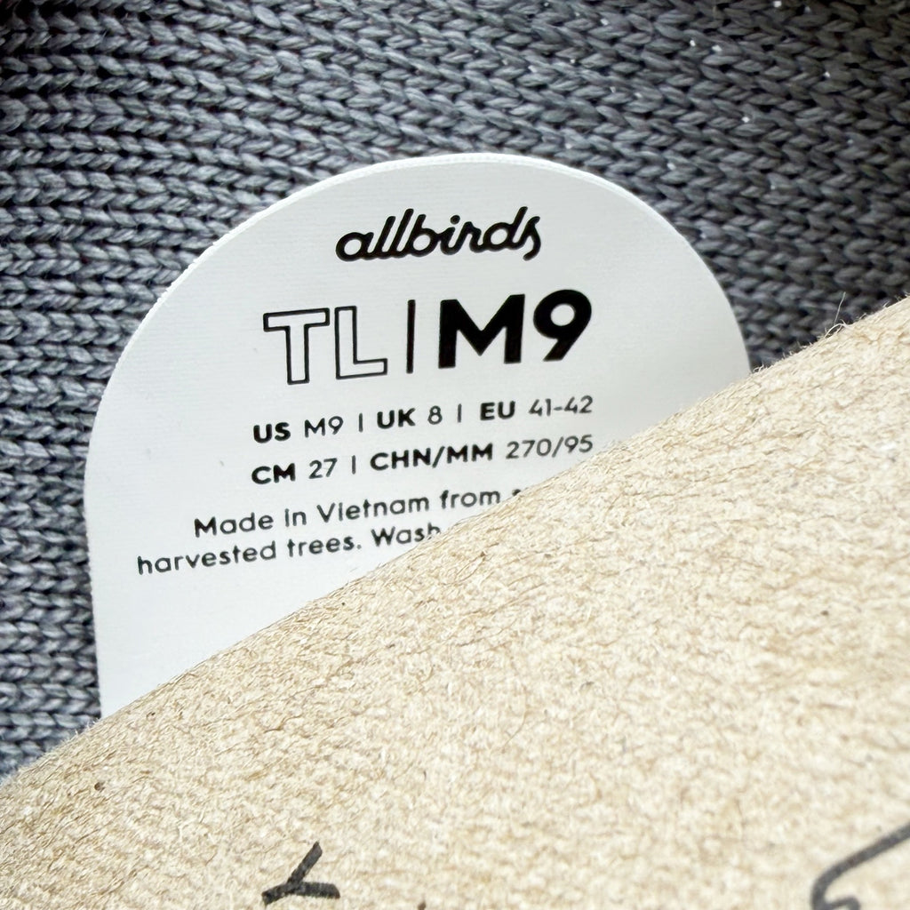 AllBirds Mens Tree Lounger Casual Shoes US 9 EU 41.5 Grey Slip On NIB