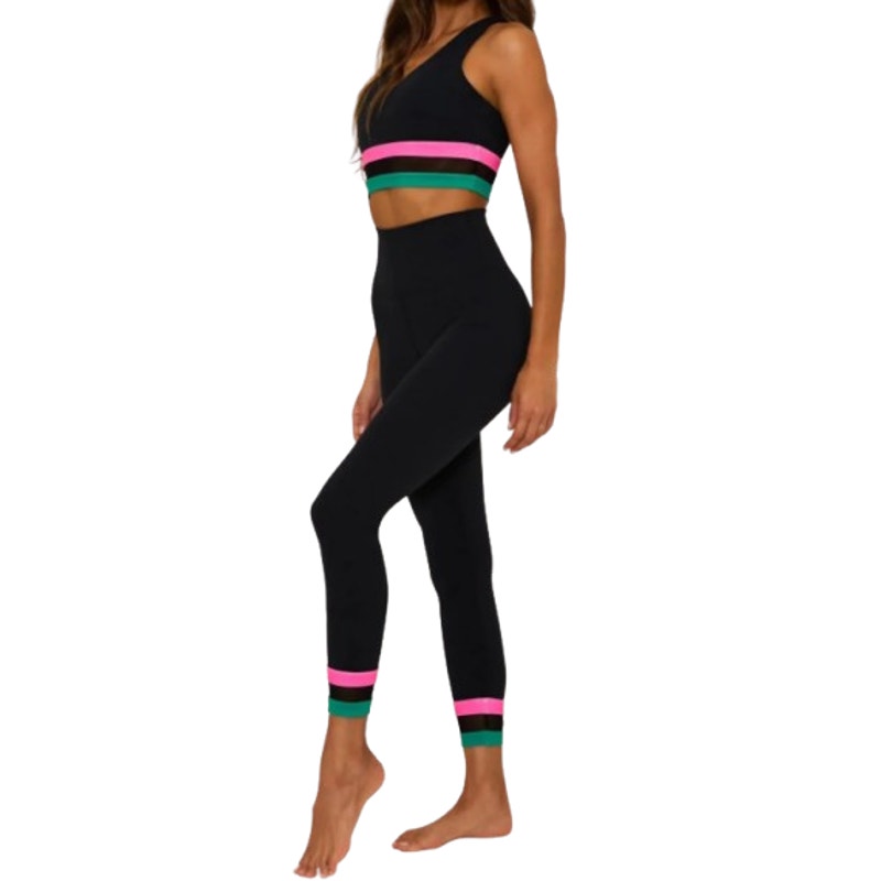 BEACH RIOT Women's Asher 7/8 Leggings Medium Black Colorblock Athletic NWT