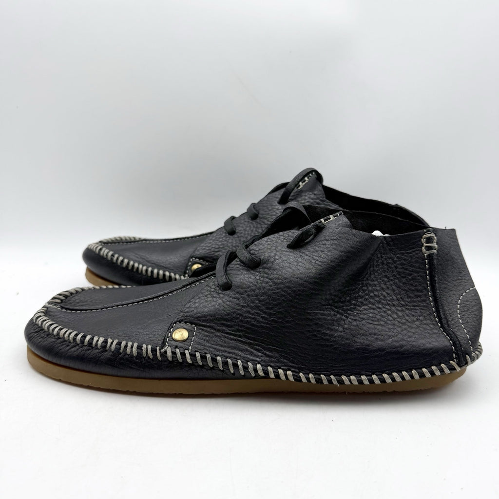 RE/DONE Womens Metal Oxford Shoes EU 40 US 10 Black Leather NWOB