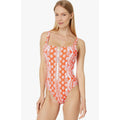 LILLY PULITZER Womens Emil One Piece Swimsuit Size 14 Orange Flamingo NWT