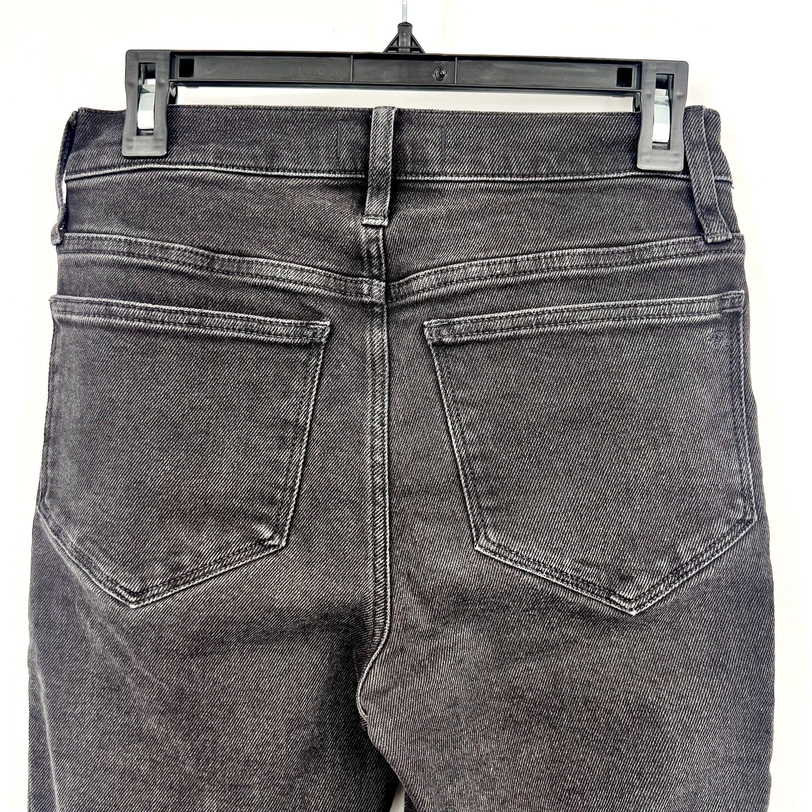 Madewell Cali Demi-Boot Crop Jeans 27x24 Size 4 Tall Black Raw Hem NB086 NWOT