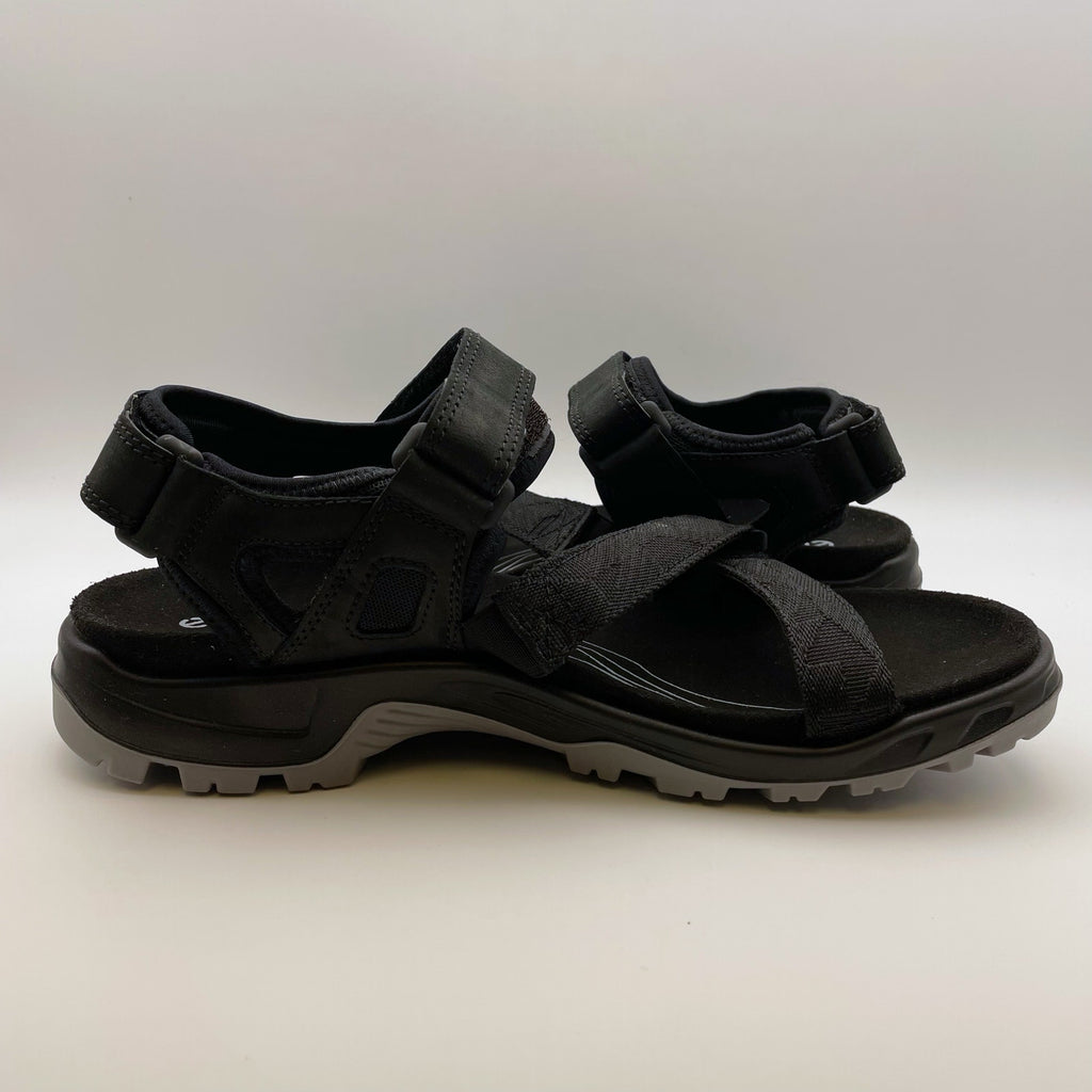 Ecco Men's Yucatan Coast Sandal US 11-11.5 EU 45 Black Leather/Textile