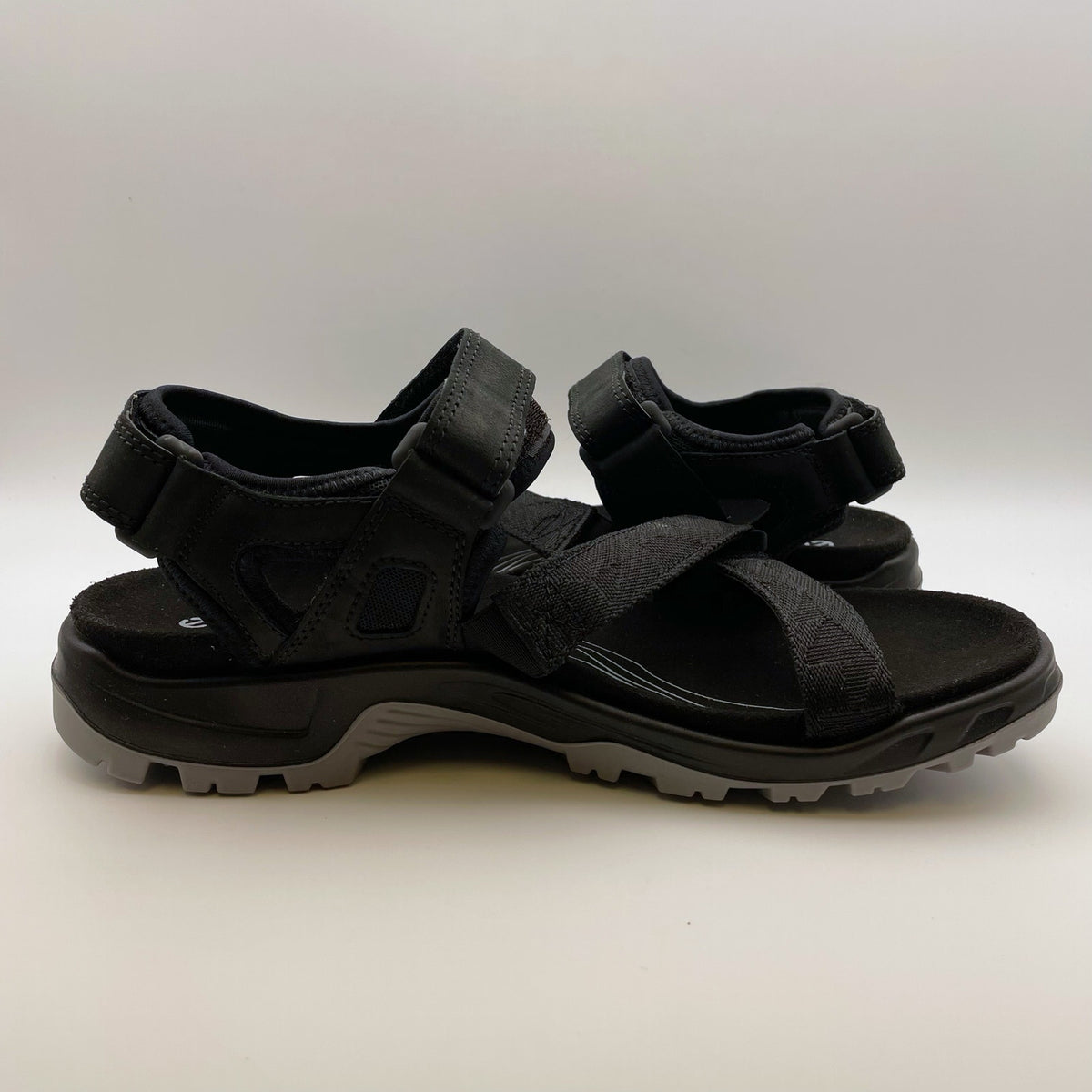 Ecco Men's Yucatan Coast Sandal US 11-11.5 EU 45 Black Leather/Textile