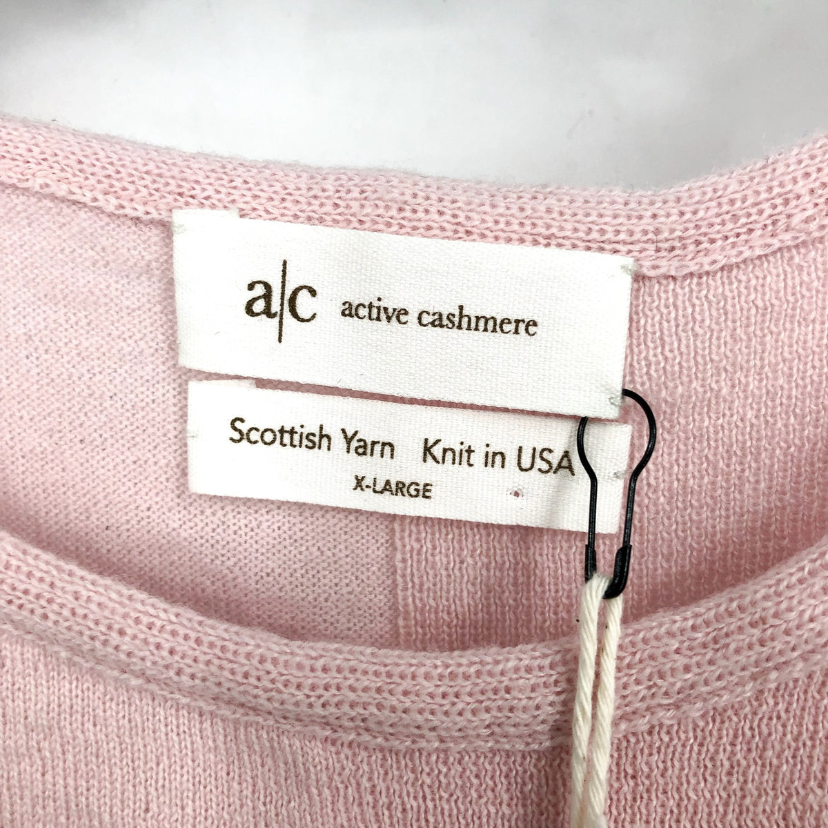 ACTIVE CASHMERE Women's Cashmere Tank Top XL Pale Pink Racerback NWT