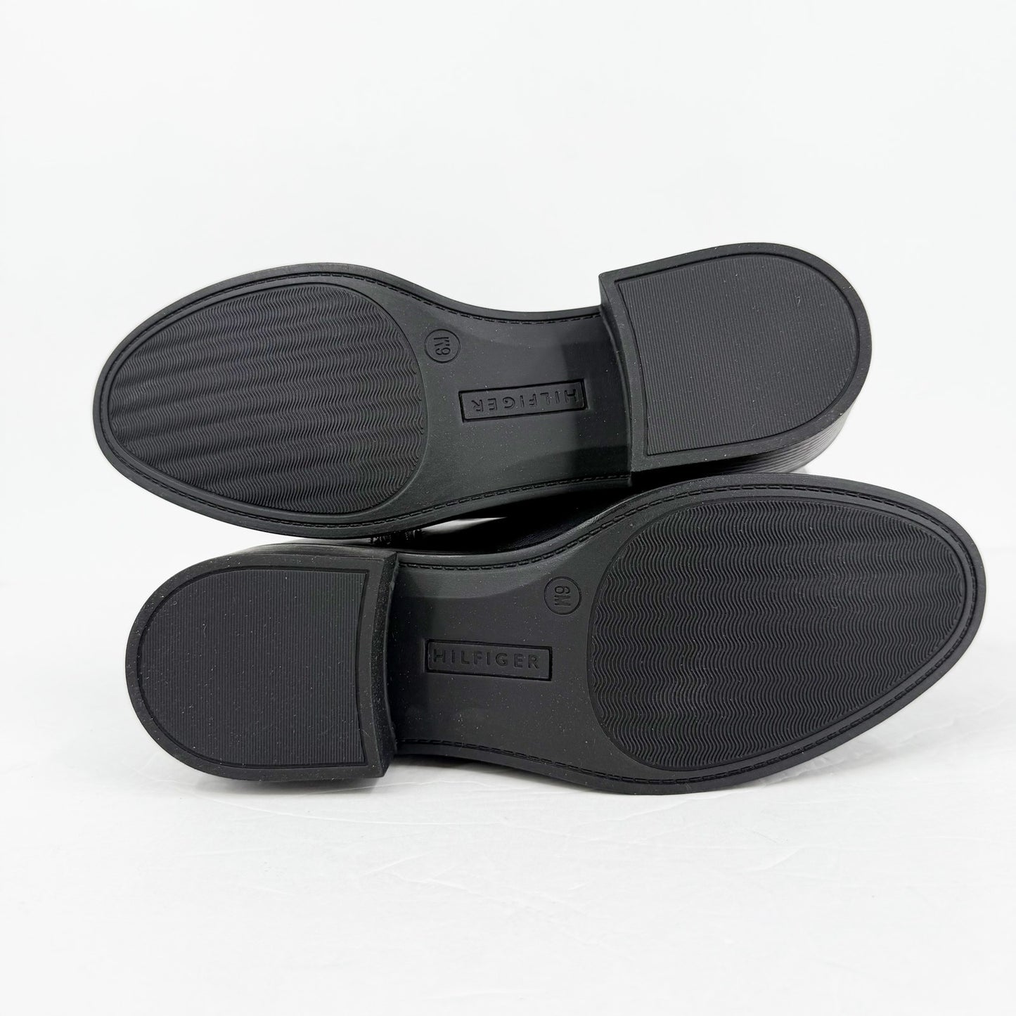 Tommy Hilfiger Womens Iviann Boots Size 6M Black Faux Leather Knee High