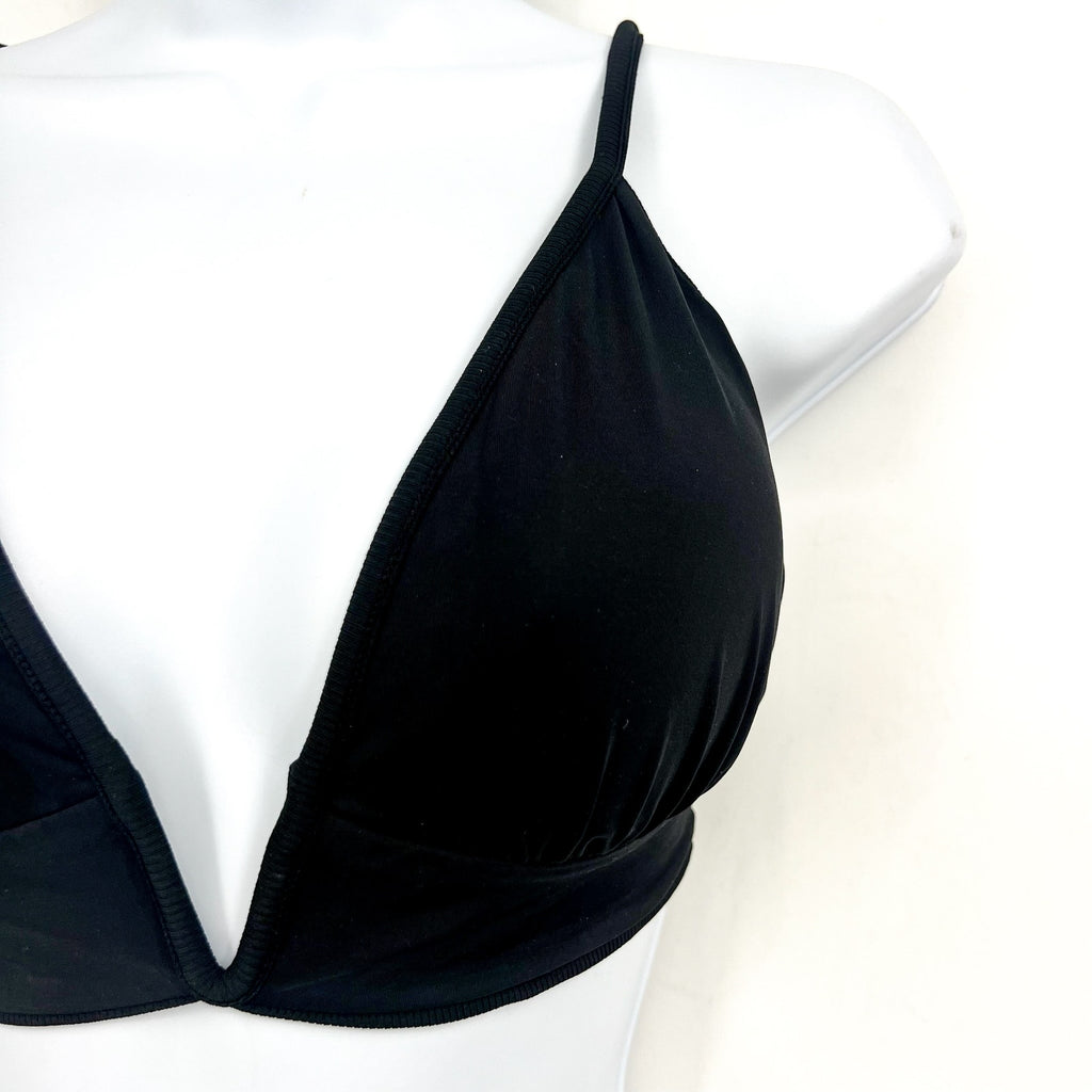 MAAJI Women's Jade Parade Long Line Triangle Bikini Top Small  Black NWT