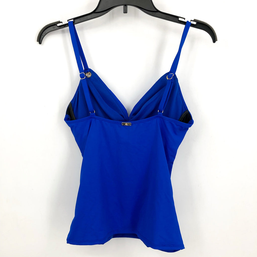 LAUREN RALPH LAUREN Womens Toggle Tankini Size 6 Blue Beach Club Solids Swim NWT
