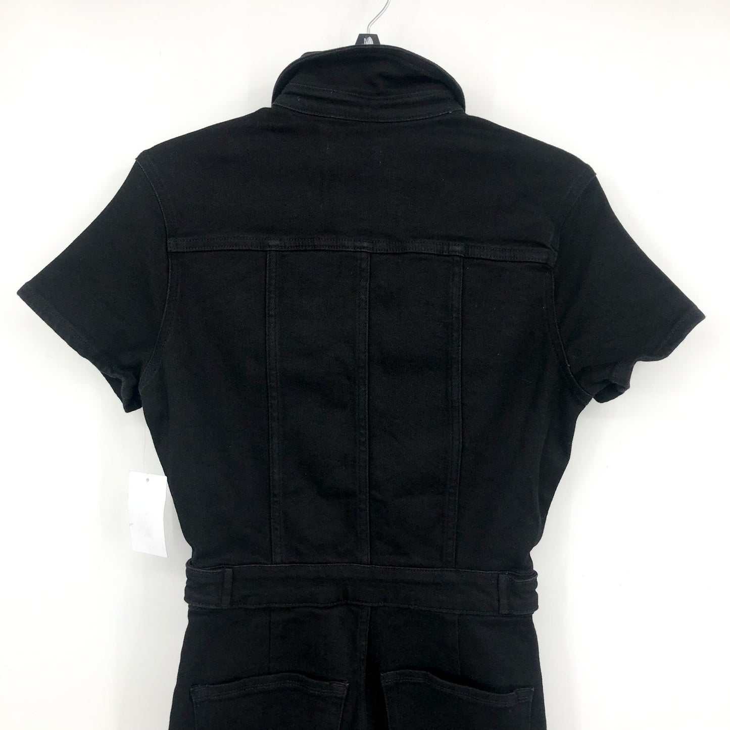 GOOD AMERICAN Women's Fit For Success Jumpsuit 1 Small Black Short Sleeve  NWT