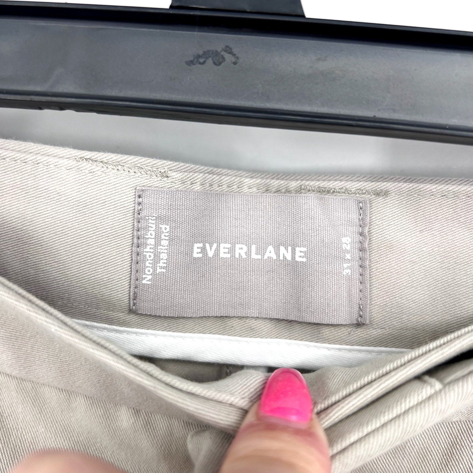EVERLANE Men's The Performance Chino Pants 31x28 Stone Gray Modern Fit NWT