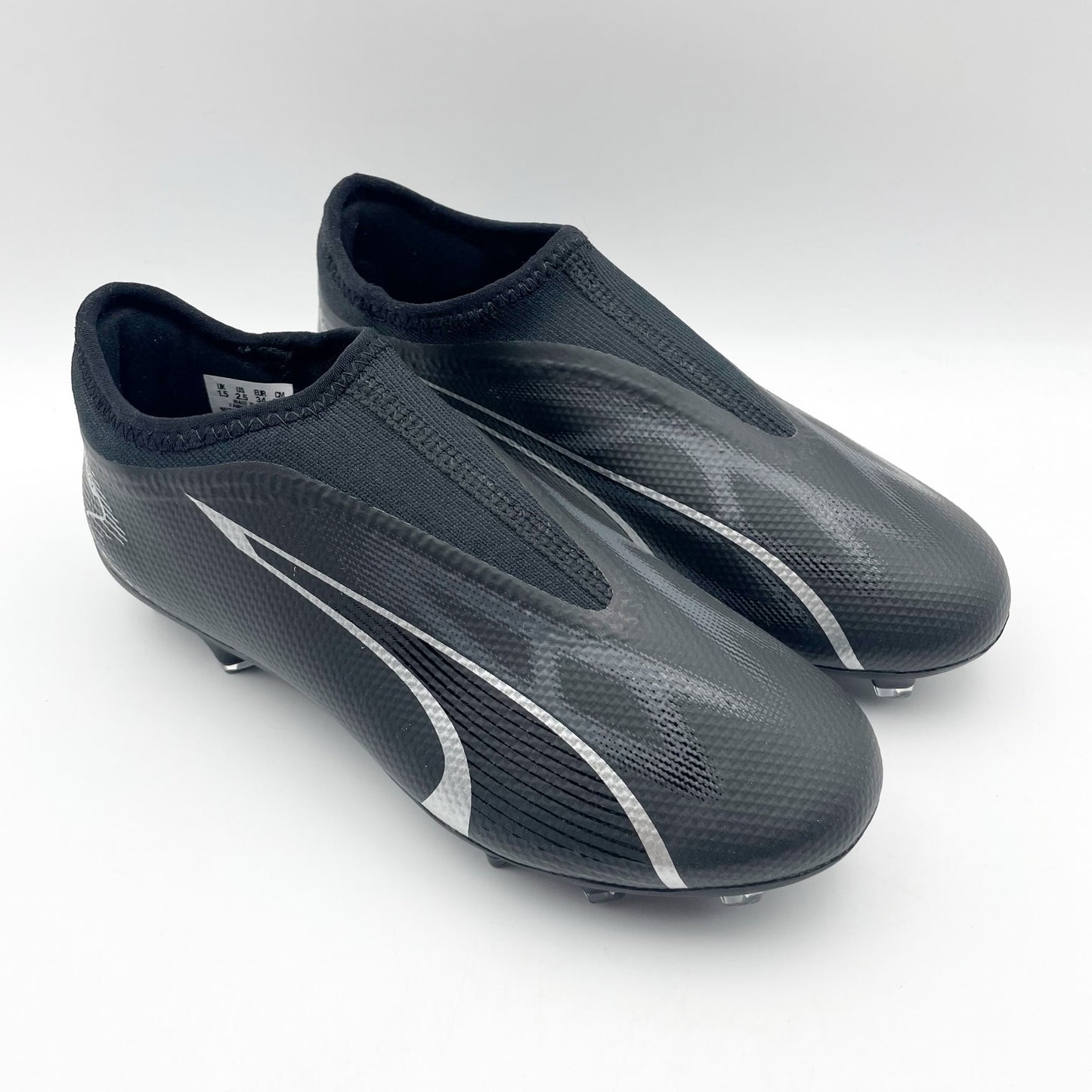 Puma Kids Ultra Match Laceless Firm Ground Soccer Cleats US 2.5 EU 34 Black