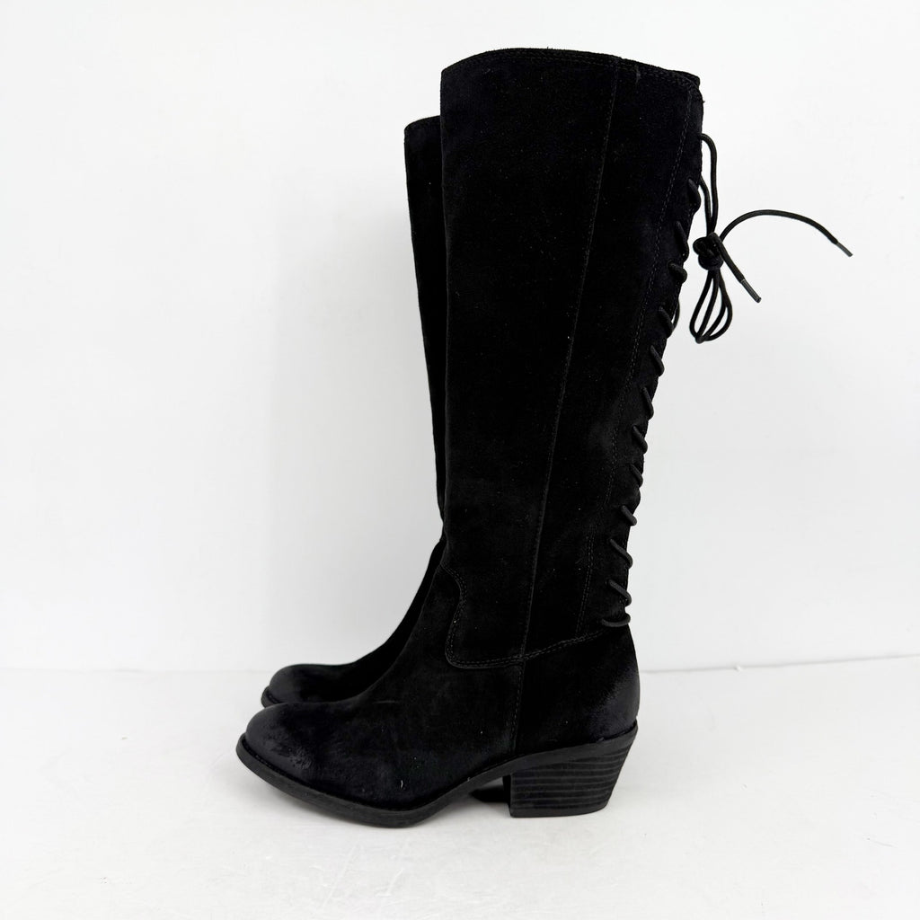 Sofft Womens Sharnell ll Knee High Boot US 7 M EU 39 Black Suede Waterproof NWOB
