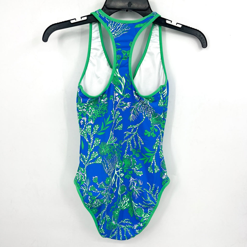 LILLY PULITZER Kailanie One Piece Swimsuit Size 0 Briny Blue A Bit Salty NWOT