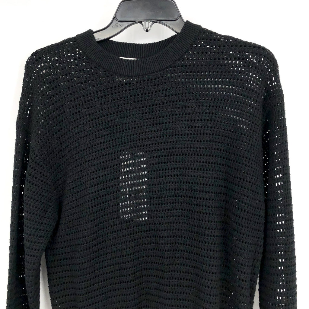 VARLEY Women's Kershaw Sweat Pullover Sweater XXS Black Open Knit Cotton NWT
