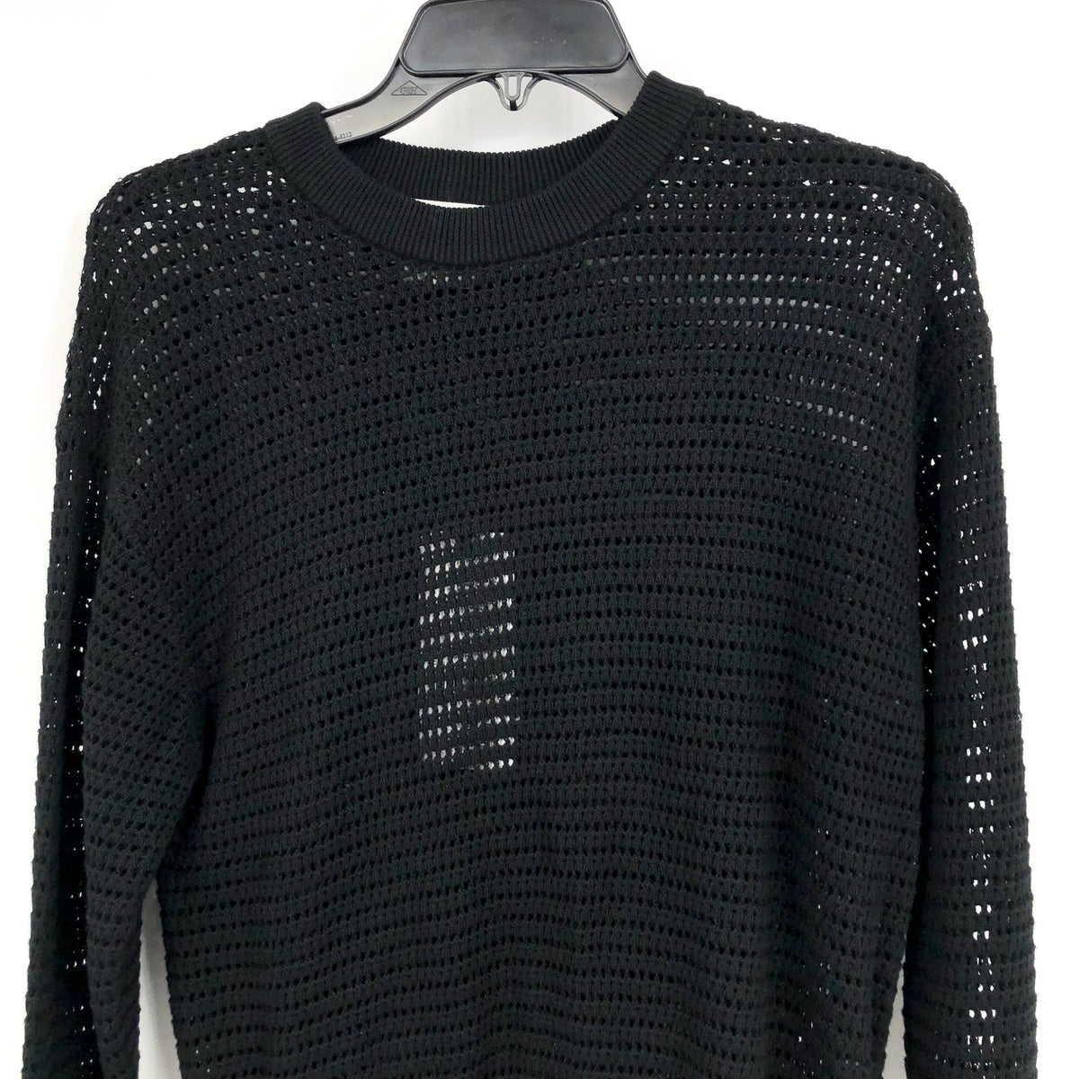 VARLEY Women's Kershaw Sweat Pullover Sweater XXS Black Open Knit Cotton NWT