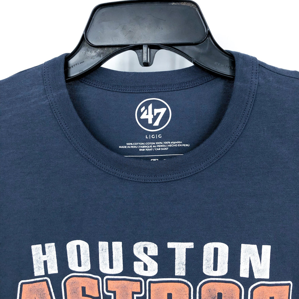 47 BRAND Men's Houston Astros Borderline Franklin T-Shirt Large Atlas Blue NWT