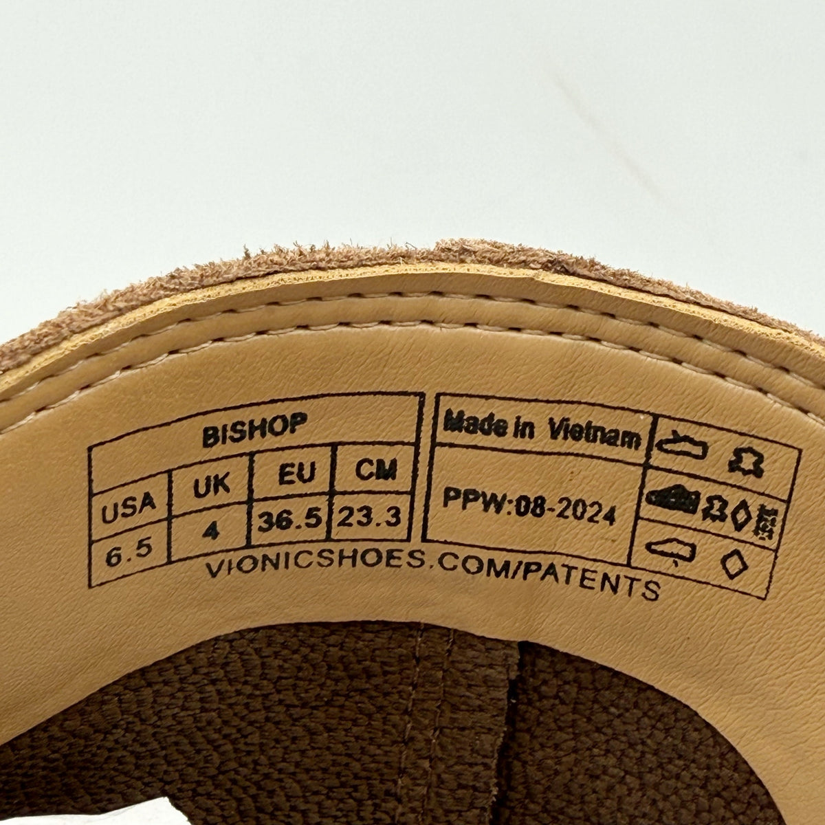VIONIC Womens Bishop Western Ankle Boots US 6.5 Brown Suede Water Repellent NWOB