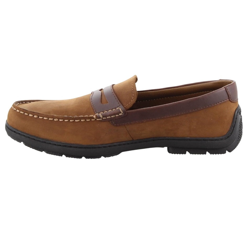 SPERRY Mens Monterey Penny Loafers Size 11.5 Soft Brown Nubuck Leather NWOB