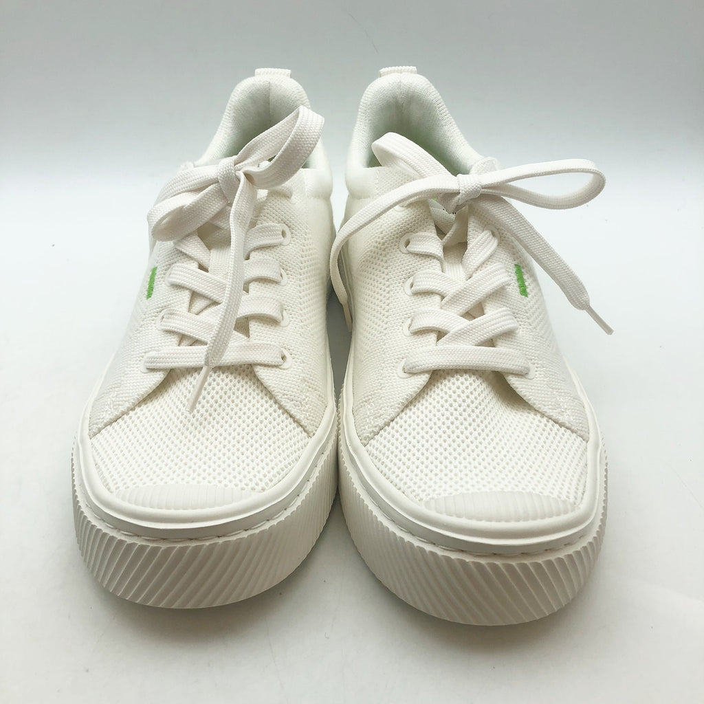 Cariuma Womens IBI Low Sneakers Size 7 Off White Bamboo Knit Casual NIB