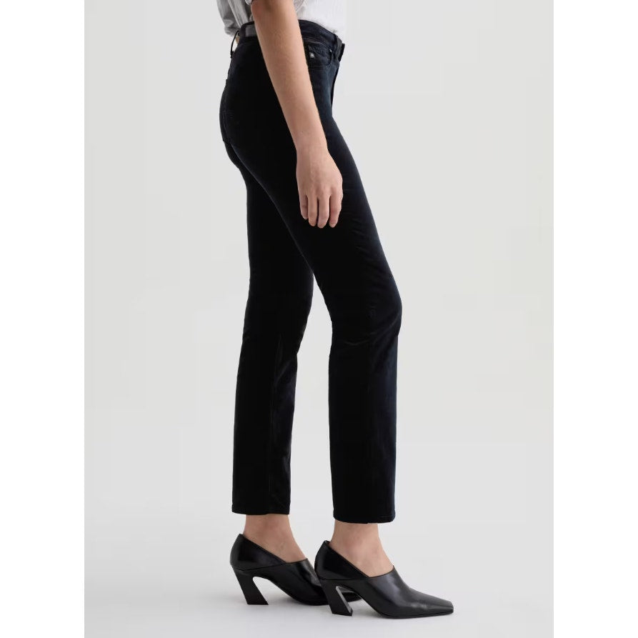 AG ADRIANO GOLDSCHMIED Mari Velvet Slim Straight Jeans SIZE 33 US 16 Black NWOT