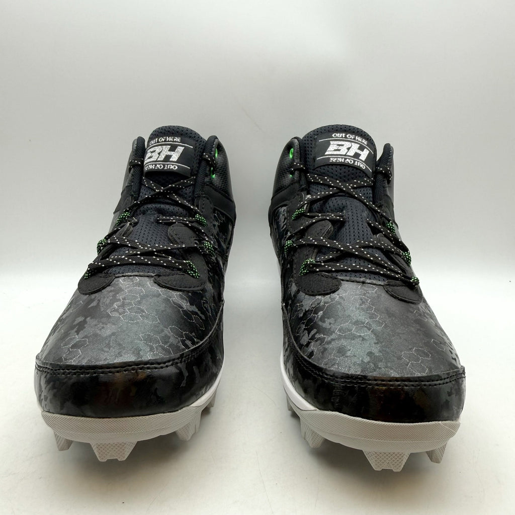 Under Armour Mens Bryce Harper 8 Mid RM Baseball Cleats US 12 Black Green NIB