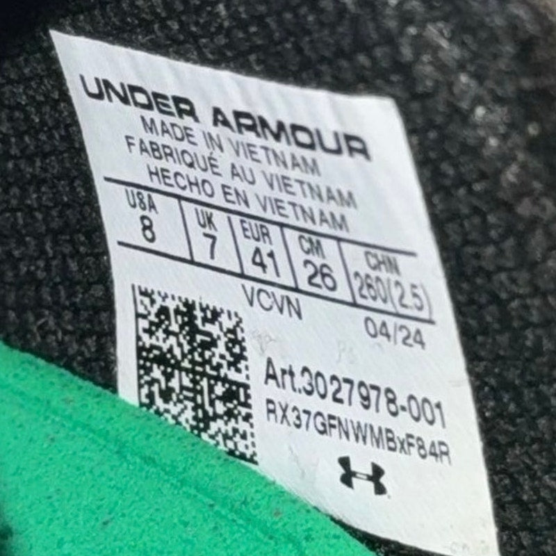 Under Armour Mens US 8 Blur Smoke Suede 2.0 MC Molded Football Cleats Black NWOB