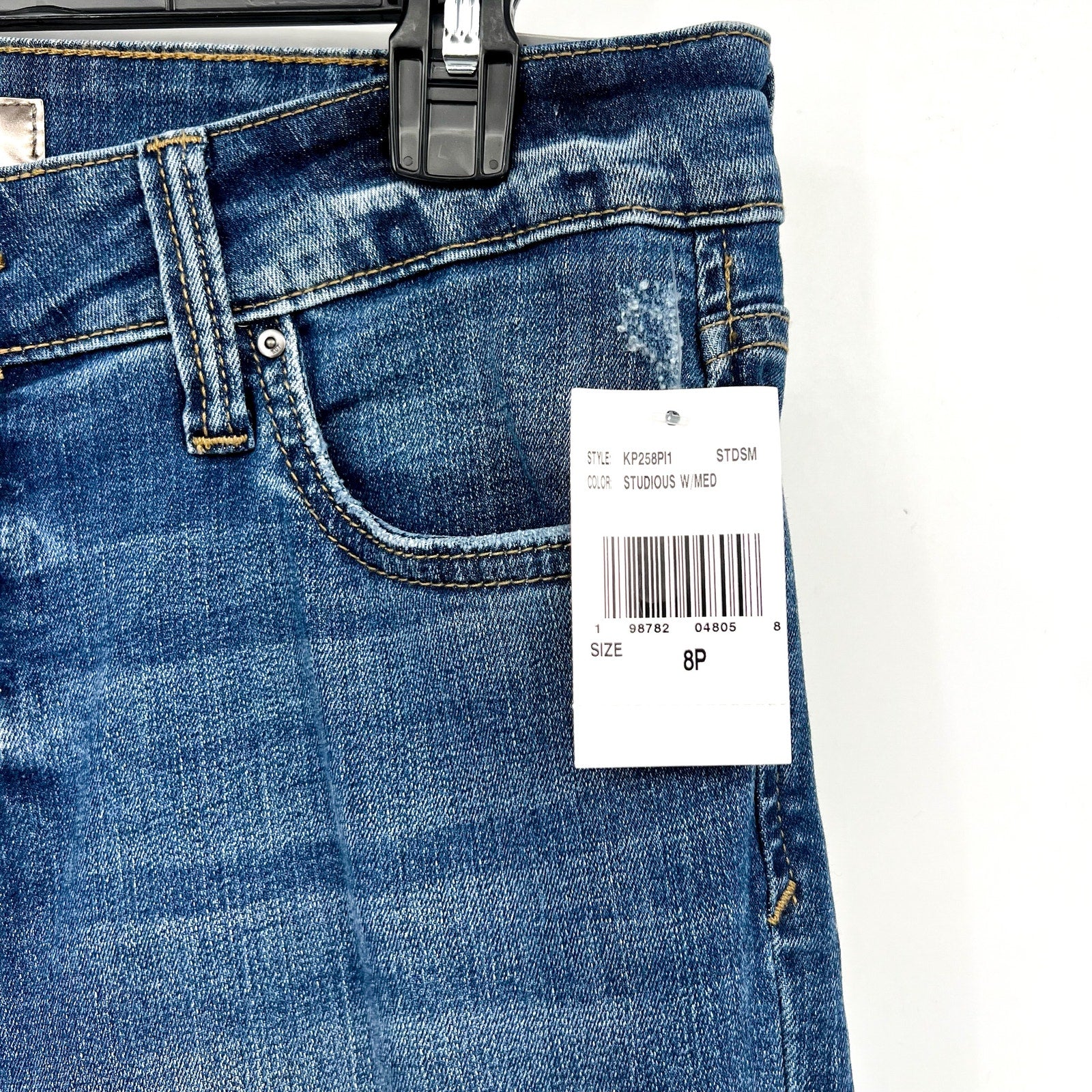 KUT FROM THE KLOTH Natalie Bootcut Jeans 8 PETITE Studious Blue Mid Rise NWT