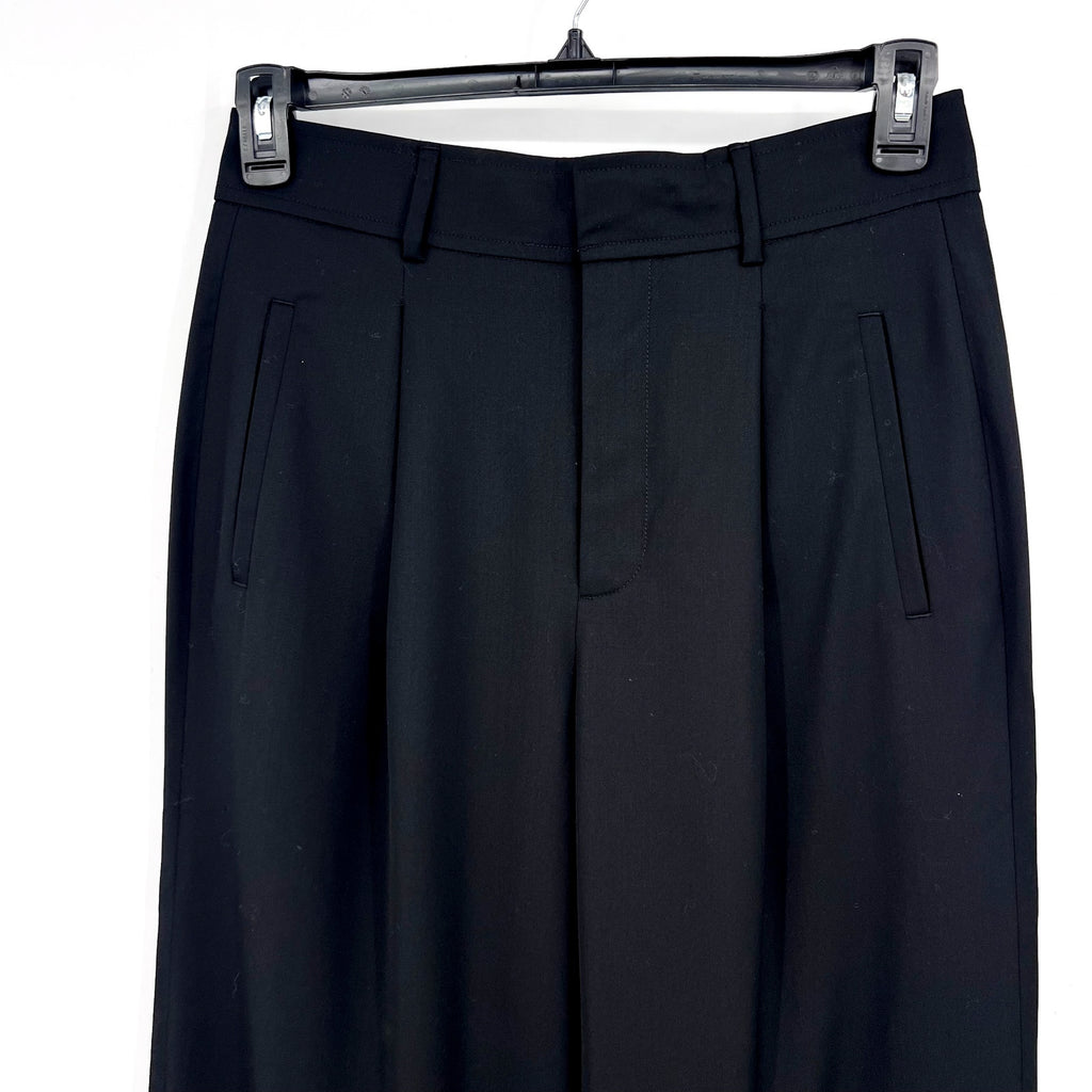 EVERLANE Women's The Italian Wool Way-High Drape Pants Size 6 Black NWT