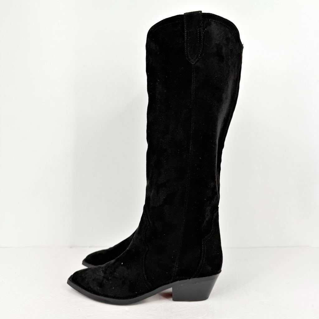 Dolce Vita Womens Kit Knee High Boots US 6.5 M EU 37 Black Fabric NWOB
