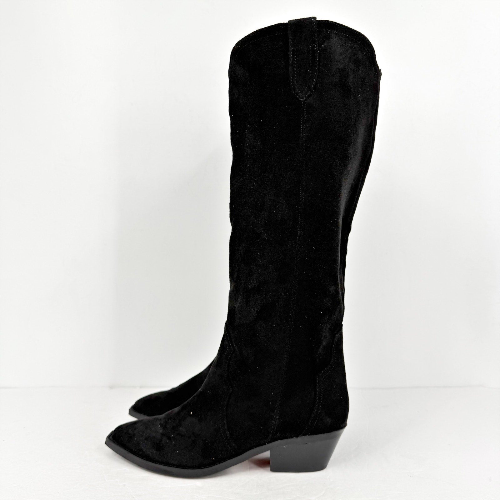 Dolce Vita Womens Kit Knee High Boots US 6.5 M EU 37 Black Fabric NWOB