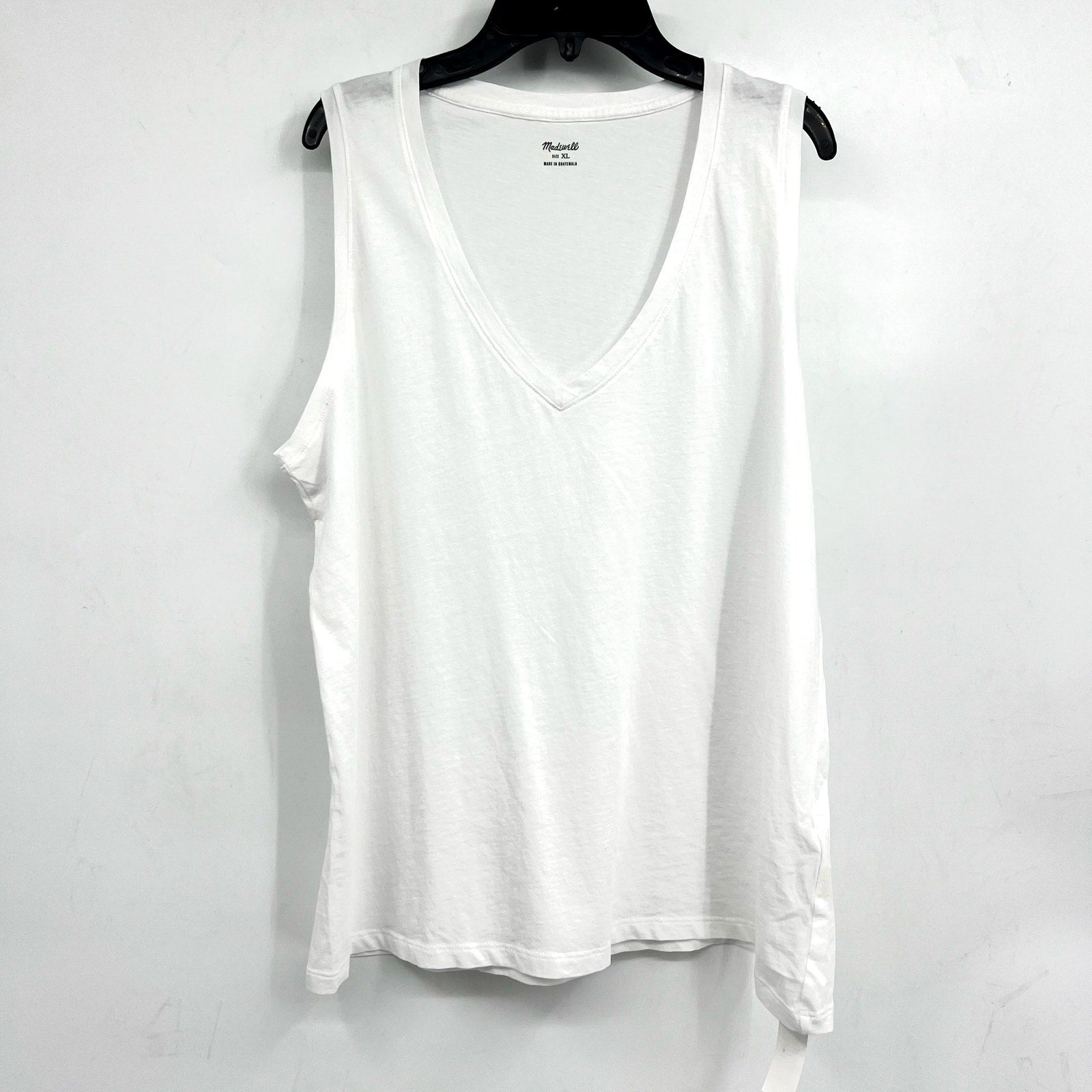 MADEWELL Women's Northside V-neck Tank Top XL White Sleeveless P2708 NWT