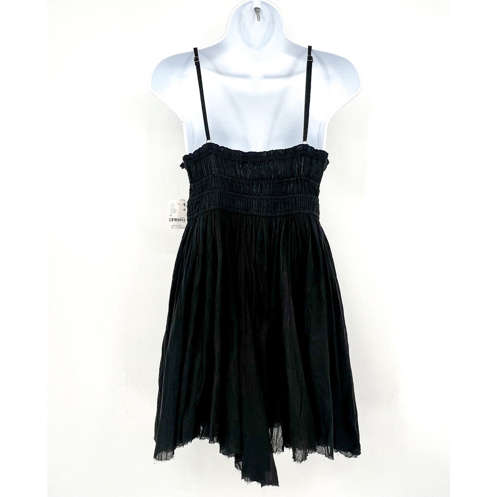 FREE PEOPLE Women's One Delia Slip Dress Medium Black Sundress Gauze NWT