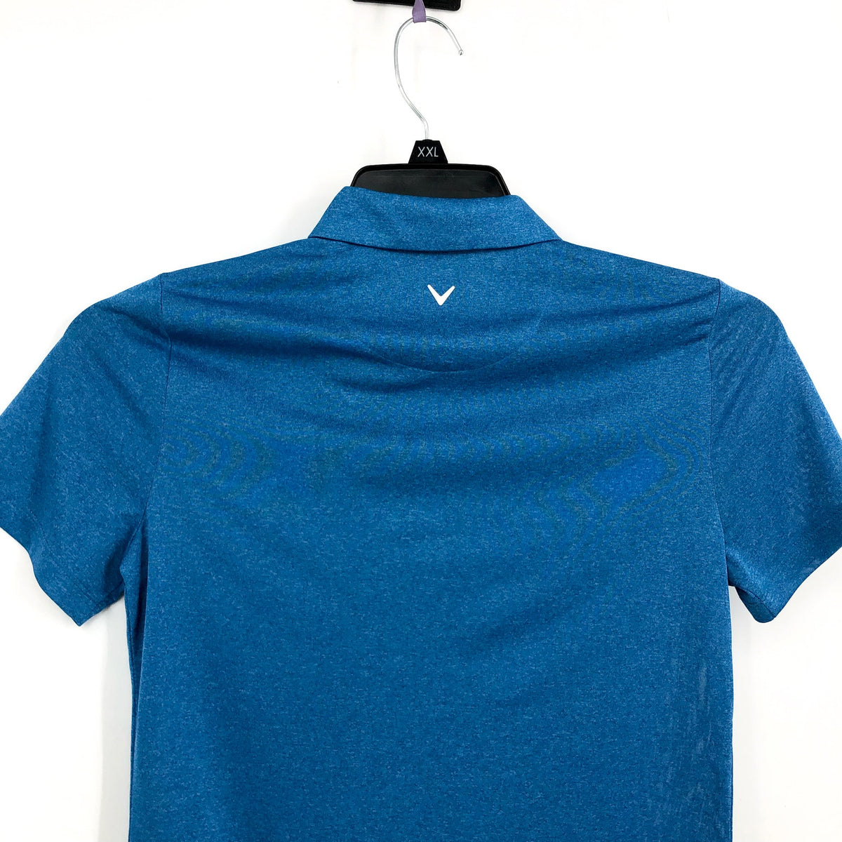 CALLAWAY Womens Golf Polo Shirt Small Blue Heather Quarter Zip Short Sleeve NWT
