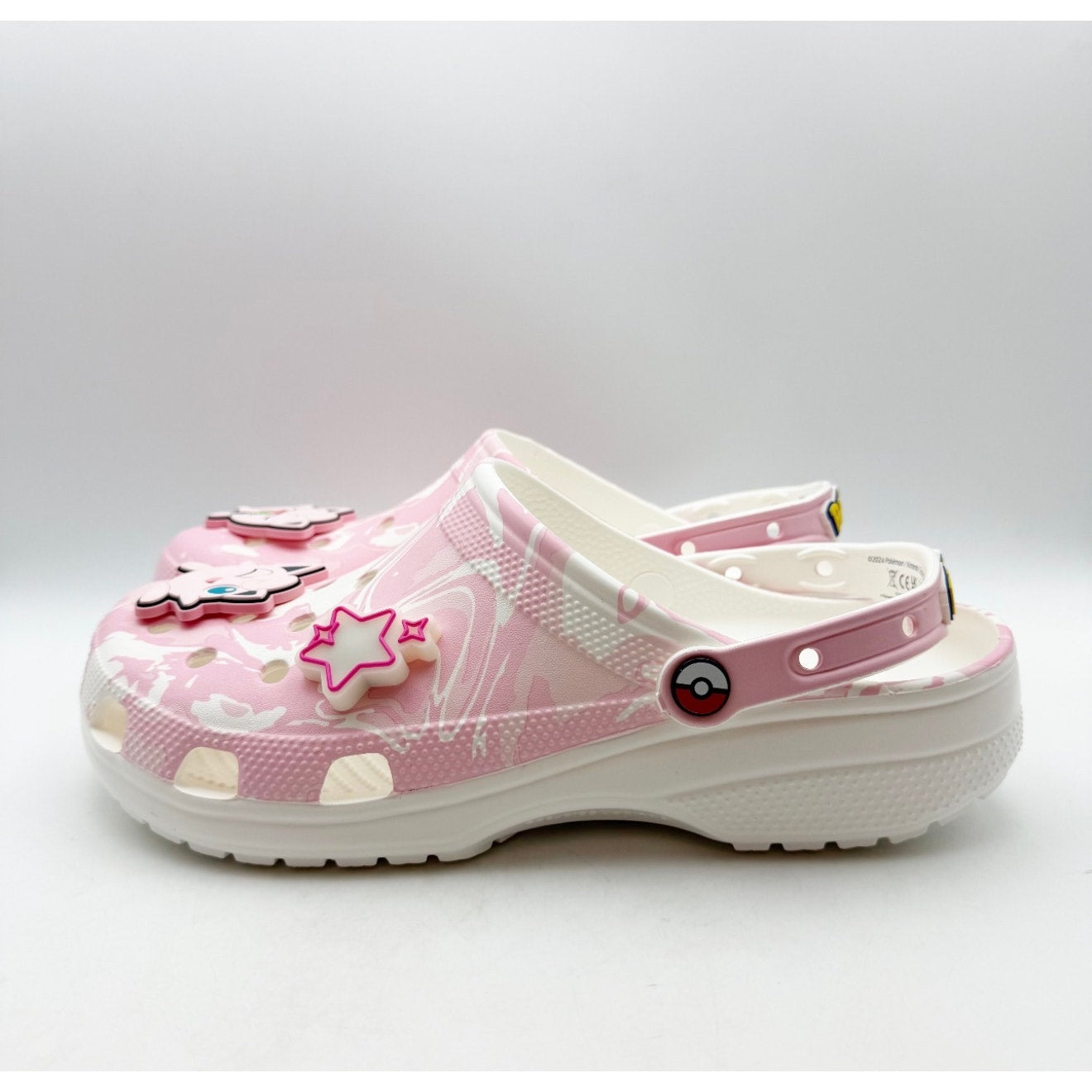 Crocs Classic Pokemon Jigglypuff Clogs Mens 11 EU 45-46 Pink White NIB