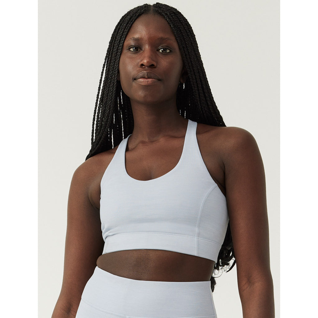 OUTDOOR VOICES Women's Doing Things Sports Bra XXS Light Blue Ice Racerback NWT