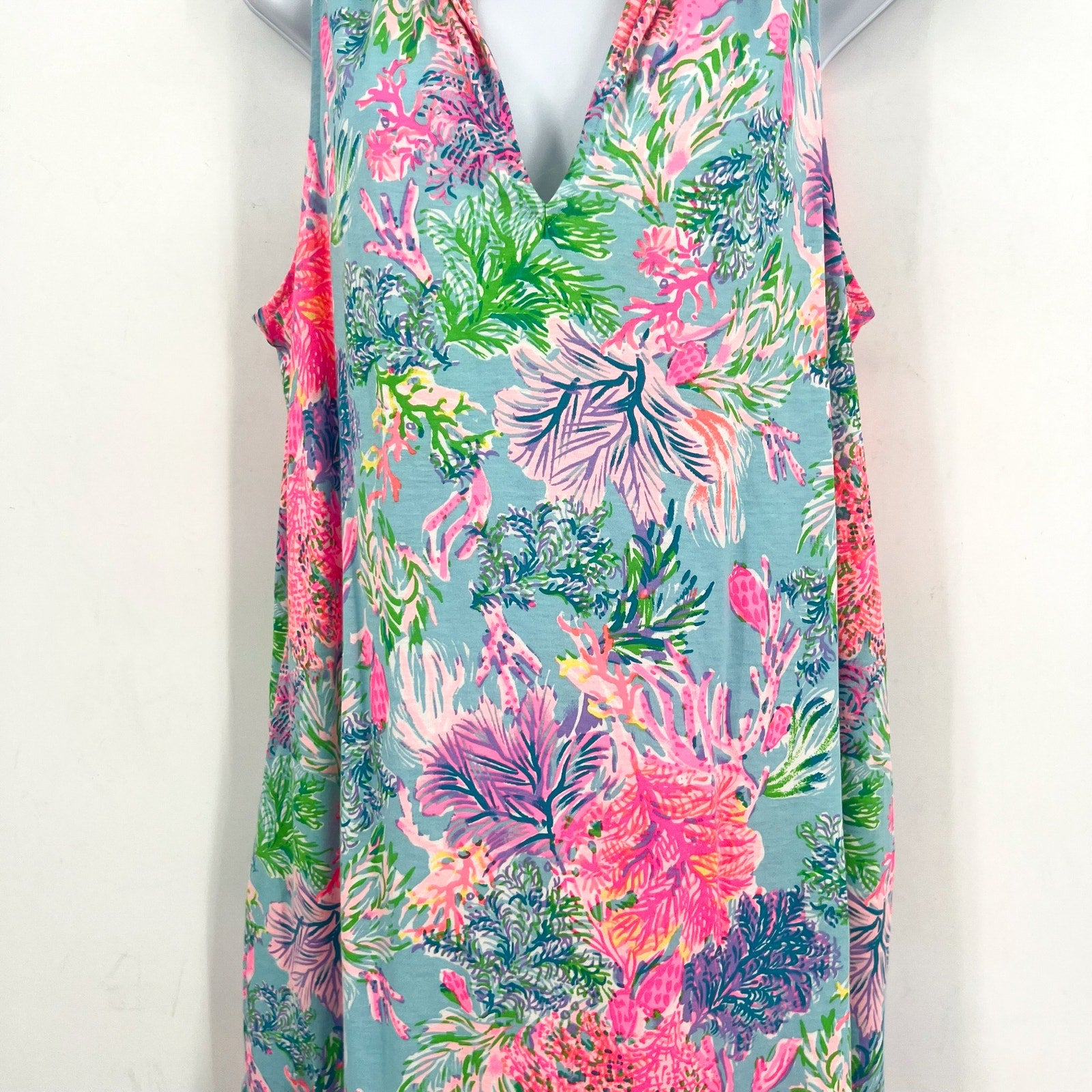 LILLY PULITZER Womens Malone Dress XL Cay to My Heart Blue Celestial Blue NWT