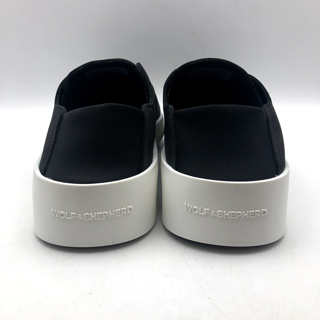 Wolf & Shepherd Cruise Ace Slip On Sneaker Mens 7.5 Womens 9 Black Leather NIB