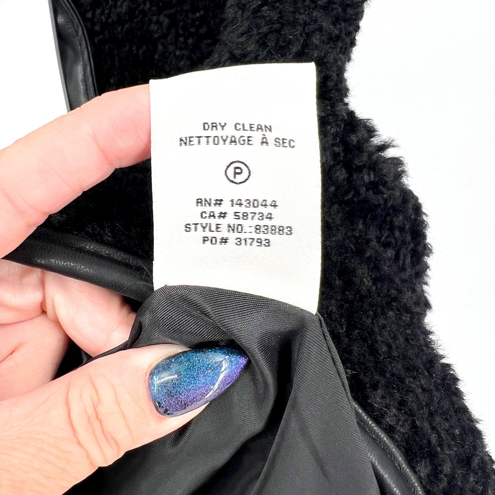 BAGATELLE COLLECTION Womens Vest Small Black Sherpa Shearling Faux Fur Lined NWT