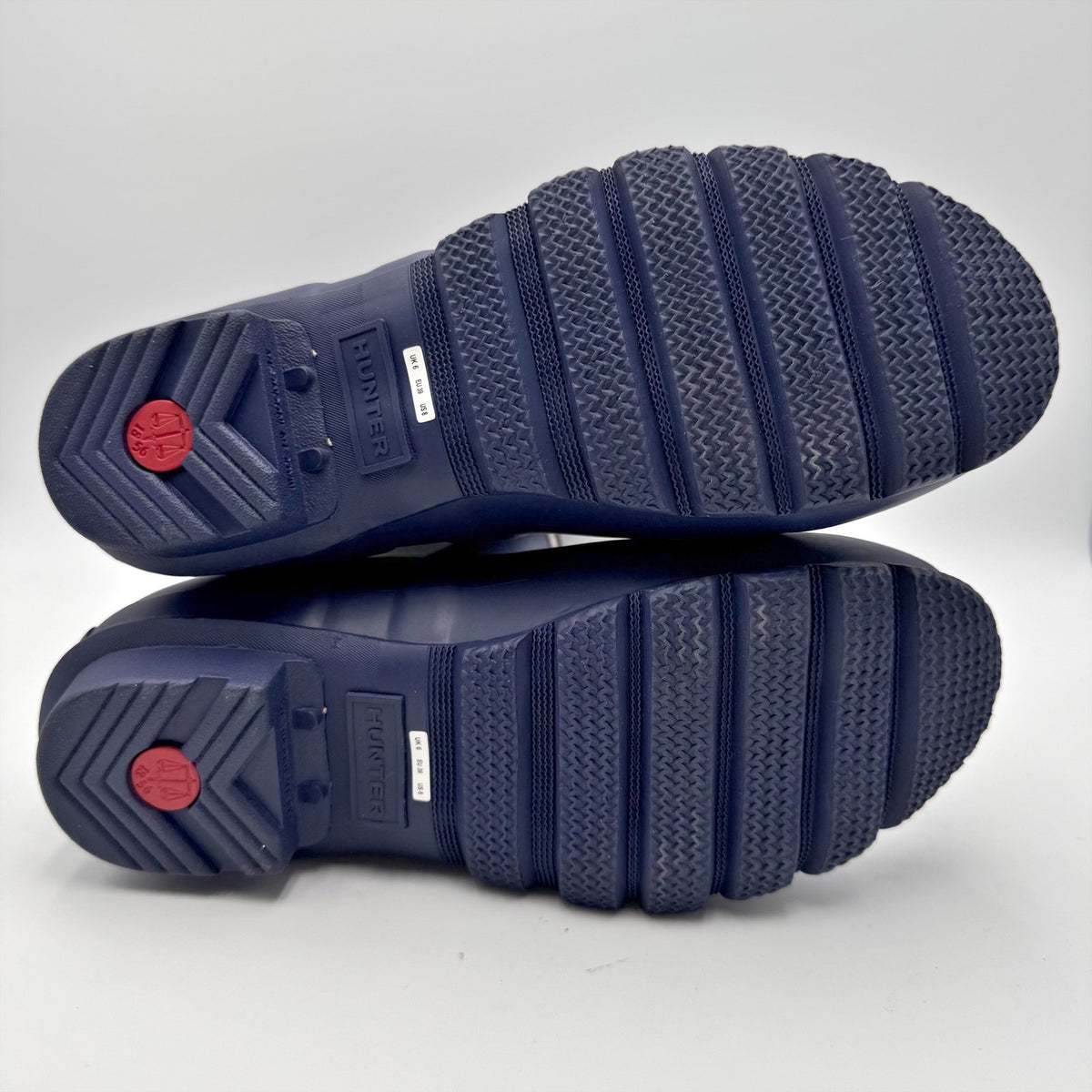 Hunter Womens Original Short Rain Mid Boots US 8 EU 39 Navy Blue Waterproof NWOB
