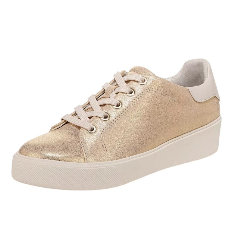 Naturalizer Womens Morrison 2.0 Platform Sneaker US 7.5 Wide Gold Leather NWOB